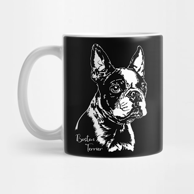 Boston Terrier Portrait dog lover gift by wilsigns